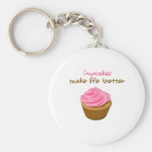 Cupcakes Make Life Better Keychains