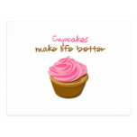 Cupcakes Make Life Better Post Cards