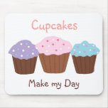 Cupcakes Make my Day Mousepads