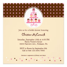 Cupcakes on a Stand (Brown/Cream) Announcements