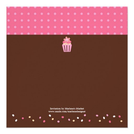 Cupcakes on a Stand (Pink / Brown) Announcement