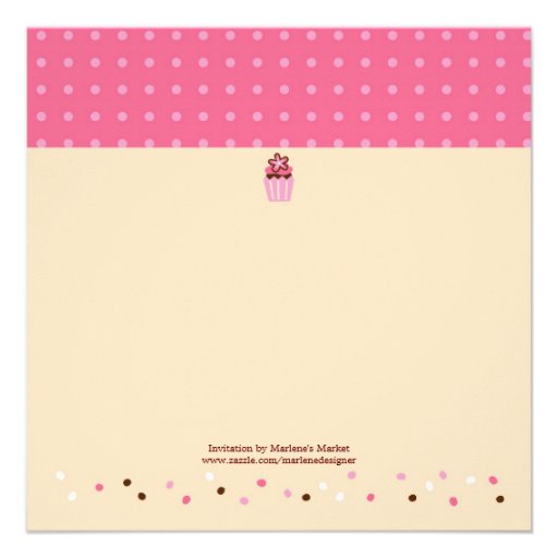 Cupcakes on a Stand (Pink / Cream) Invitation