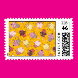 Cupcakes on Gold Stamps