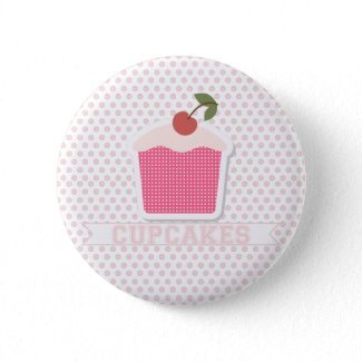 Cupcakes &amp; Polka Dots Button