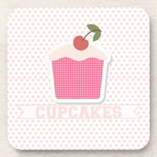 Cupcakes &amp; Polka Dots Coaster