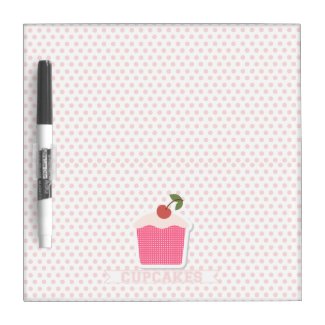 Cupcakes & Polka Dots Dry Erase Whiteboards