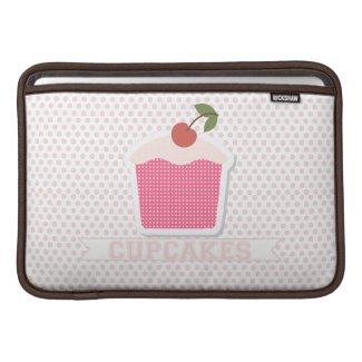 Cupcakes &amp; Polka Dots Macbook Air Sleeve
