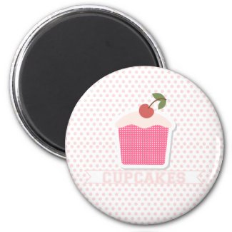 Cupcakes &amp; Polka Dots Magnet