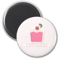 Cupcakes & Polka Dots Magnet