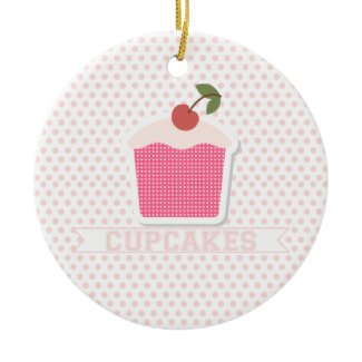 Cupcakes &amp; Polka Dots Ornament