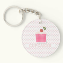 Cupcakes & Polka Dots key chains