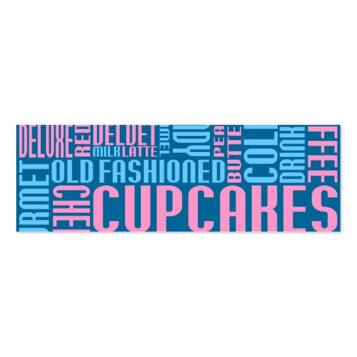 cupcakes (small chat) business cards (front side)