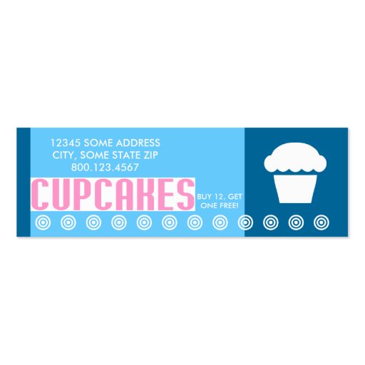 cupcakes (small chat) business cards (back side)