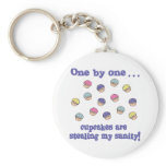 Cupcakes Stealing my Sanity Key Chains
