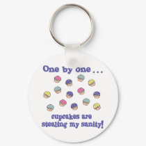 Cupcakes Stealing my Sanity keychains
