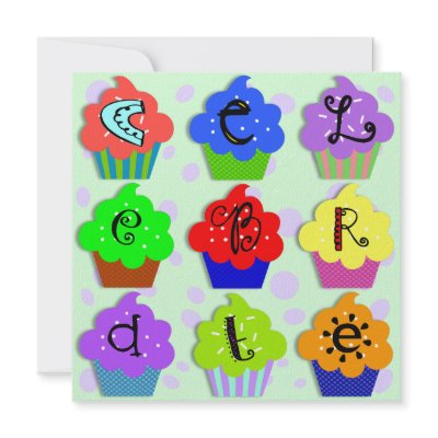 cupcakes template personalized