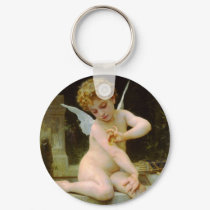 Cupid and butterfly by Bouguereau keychains