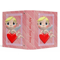 Cupid And Heart Vinyl Binders