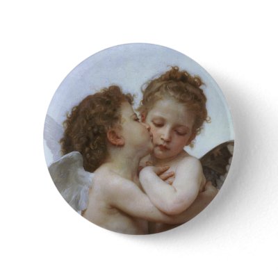 Cupid and Psyche as Babys button