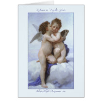 Cupid and Psyche as Babys Greeting Card