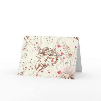 Cupid Bow and Arrow card