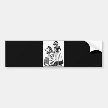 Cupid Calavera, Skeleton Lovers c. 1900s Bumper Sticker
