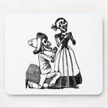 Cupid Calavera, Skeleton Lovers c. 1900s Mouse Pad