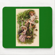Cupid & Couple Vintage Valentine's Mousepad mousepad