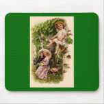 Cupid & Couple Vintage Valentine's Mousepad