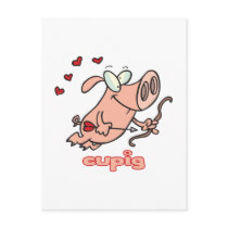 Cupid "Cupig" Valentines Day design postcards by Eholidayz Cupid "Cupig" Valentines Day design postcards