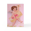 Cupid delivering Valentines treats cards