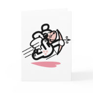 Cupid Dog Valentines Day Design card