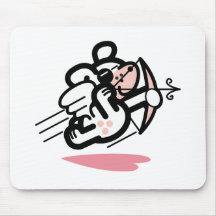 Cupid Dog Valentines Day Design Mouse Mats