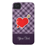 Cupid Heart & Arrow; Purple Case-Mate iPhone 4 Case