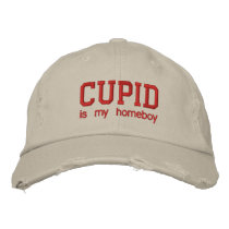 CUPID, is my homeboy embroidered hats