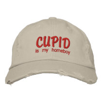 CUPID, is my homeboy embroidered hats