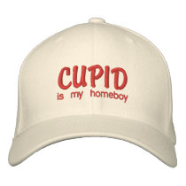 CUPID, is my homeboy embroidered hats