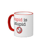 Cupid Is Stupid Anti-Valentine's Day mugs