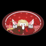 Cupid Kilroy Oval Sticker stickers