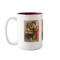 Cupid Making Hearts Vintage Valentine mugs