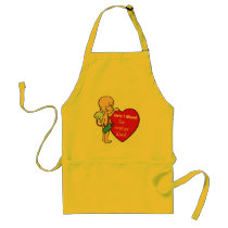 Cupid Missed Gifts aprons