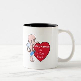 Cupid Missed Gifts mug