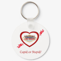 Cupid or Stupid? Las Vegas Valentine's Day Keychai keychains