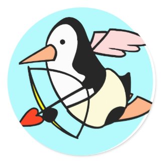 Cupid Penguin Gifts sticker