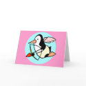 Cupid Penguin Valentines Cards card