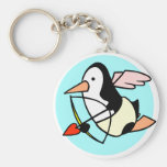 Cupid Penguin Valentines Keychain