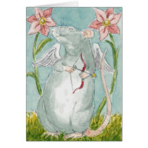 cupid rat greeting cards