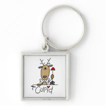 Cupid Reindeer Christmas Tshirts and Gifts Key Chains