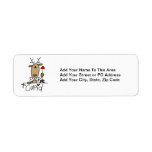 Cupid Reindeer Christmas Tshirts and Gifts Return Address Labels