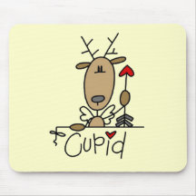 Cupid Reindeer Christmas Tshirts and Gifts Mouse Pad